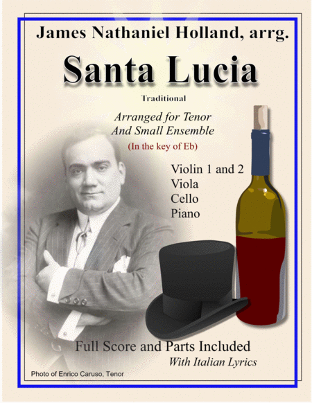 Santa Lucia For Tenor And Small Ensemble Eb Sheet Music