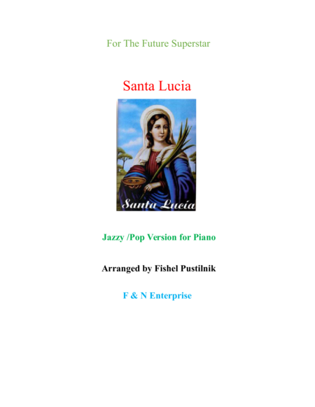 Santa Lucia Jazzy Pop Version Sheet Music