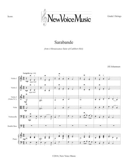 Sarabande From A Renaissance Suite Sheet Music