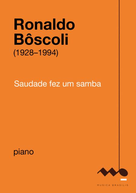 Free Sheet Music Saudade Fez Um Samba