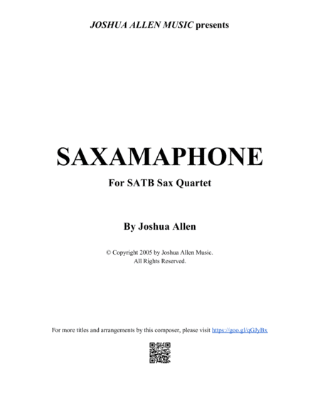 Free Sheet Music Saxamaphone