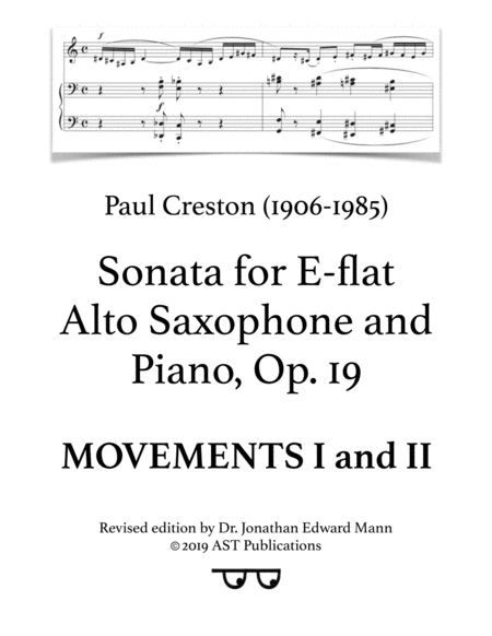 Saxophone Sonata Op 19 Movements I And Ii Sheet Music