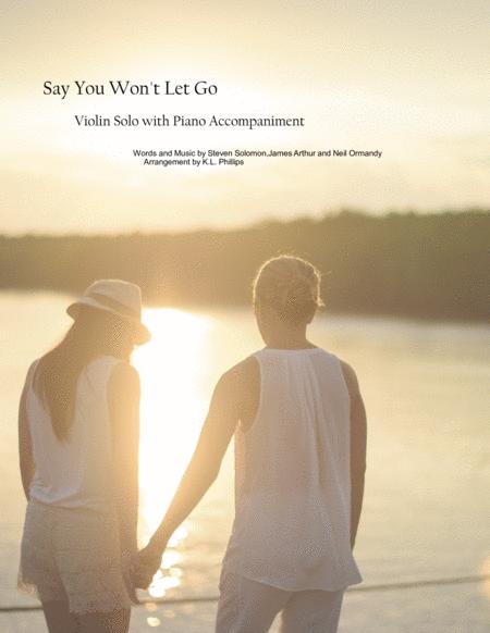 Say You Wont Let Go Violin Solo With Piano Accompaniment Sheet Music