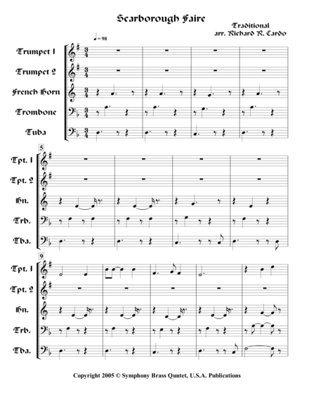 Scarborough Faire From Legends Tales Of The Renaissance Ii Sheet Music