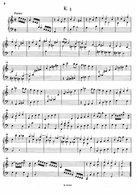 Free Sheet Music Scarlatti Sonata In A Minor K3 L378 Original Version