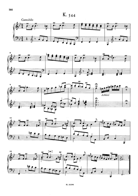 Scarlatti Sonata In Bb Major K544 L497 Original Version Sheet Music