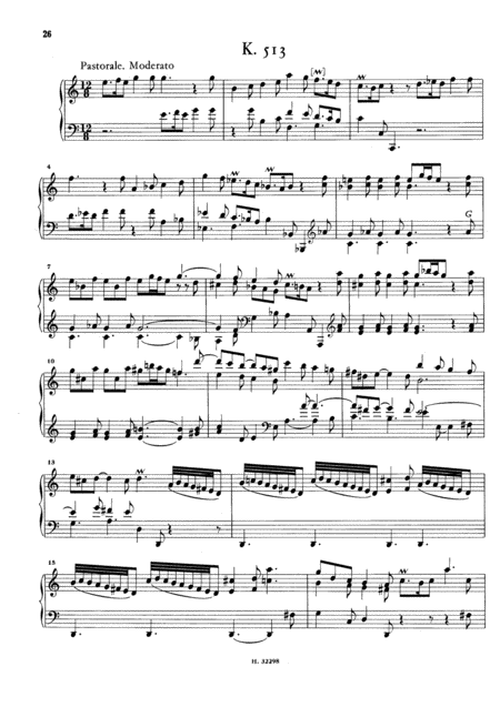 Free Sheet Music Scarlatti Sonata In C Major K513 S3 Original Version