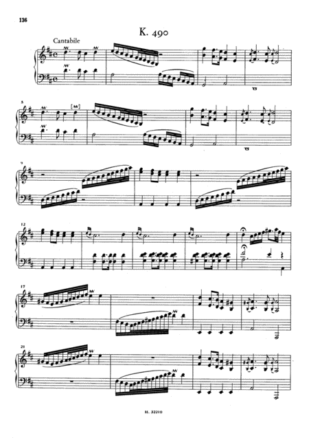 Scarlatti Sonata In D Major K490 L206 Original Version Sheet Music