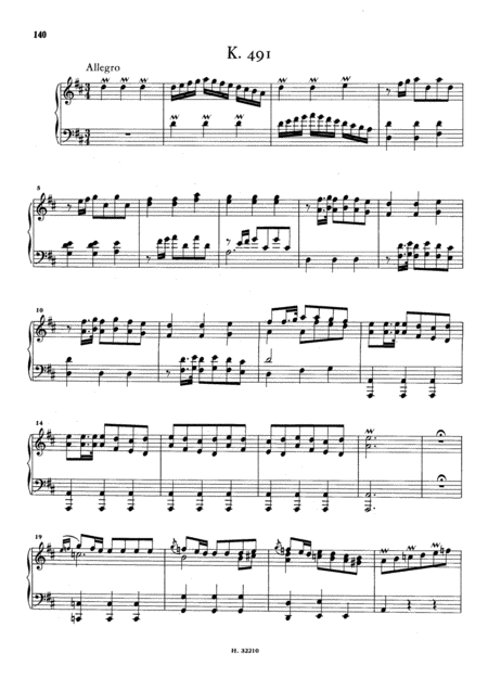 Scarlatti Sonata In D Major K491 L164 Original Version Sheet Music