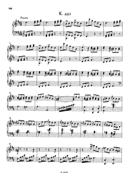 Scarlatti Sonata In D Major K492 L14 Original Version Sheet Music