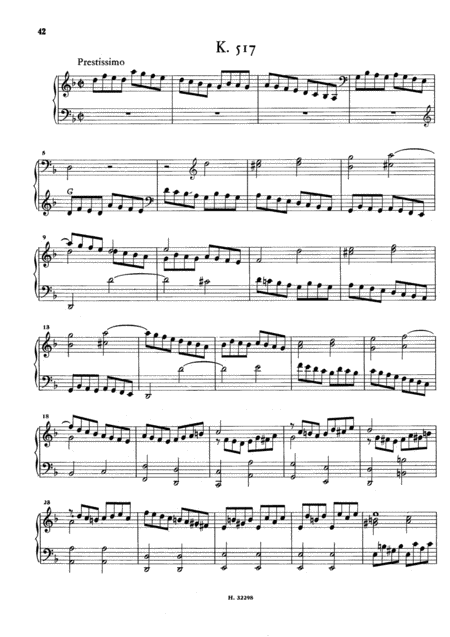 Scarlatti Sonata In D Minor K517 L266 Original Version Sheet Music