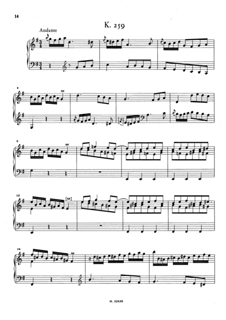 Scarlatti Sonata In G Major K259 L103 Original Version Sheet Music