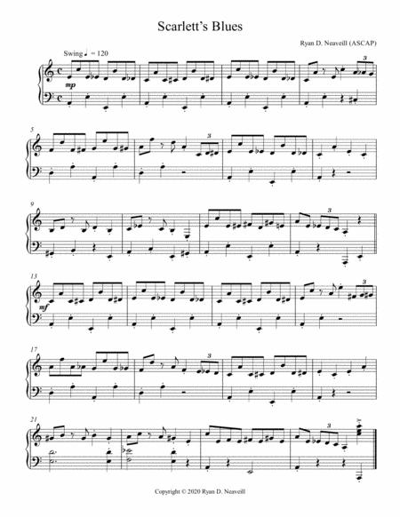 Free Sheet Music Scarlett Blues