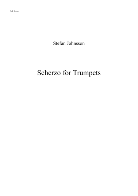Free Sheet Music Scherzo For Trumpets