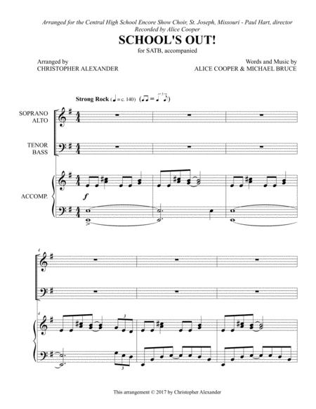 Free Sheet Music School Out Octavo