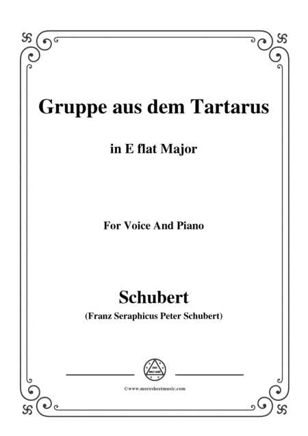 Schubert Gruppe Aus Dem Tartarus Op 24 No 1 In E Flat Major For Voice Piano Sheet Music