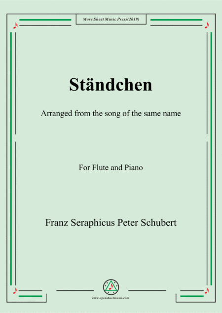 Free Sheet Music Schubert Stndchen For Flute And Piano