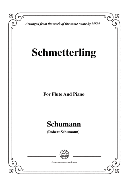 Schumann Schmetterling Op 79 No 2 For Flute And Piano Sheet Music