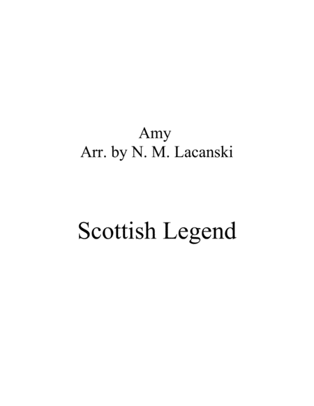 Scottish Legend Sheet Music