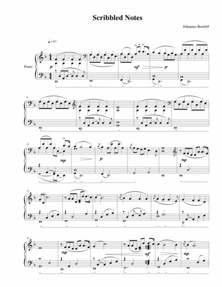 Free Sheet Music Scribbled Notes