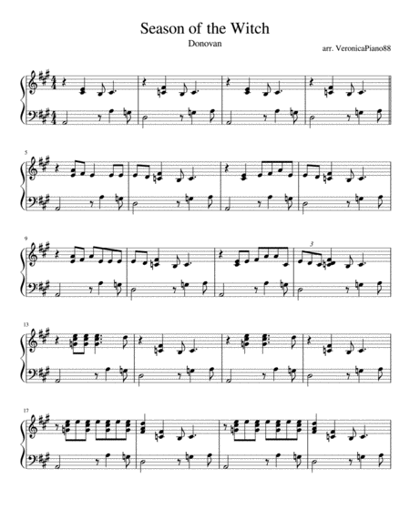 Season Of The Witch Sheet Music