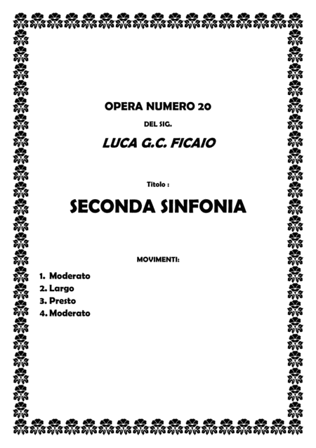 Free Sheet Music Seconda Sinfonia