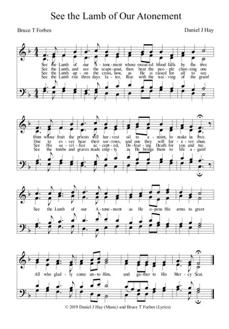 See The Lamb Of Our Atonement Satb Hymn Sheet Music