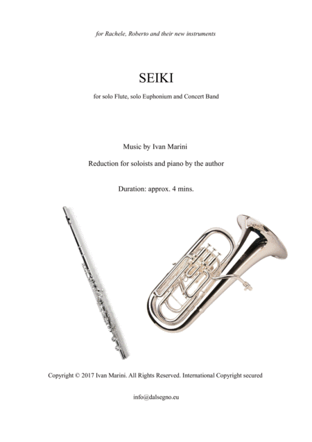 Seiki Ballad For Flute And Euphonium With Piano Accompaniment Sheet Music