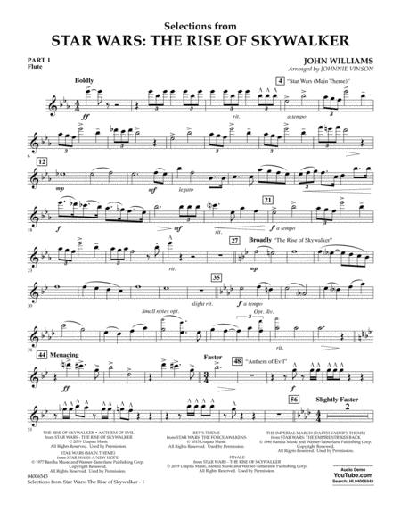 Selections From Star Wars The Rise Of Skywalker Pt 1 Flute Sheet Music