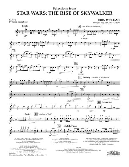 Free Sheet Music Selections From Star Wars The Rise Of Skywalker Pt 3 Bb Tenor Saxophone