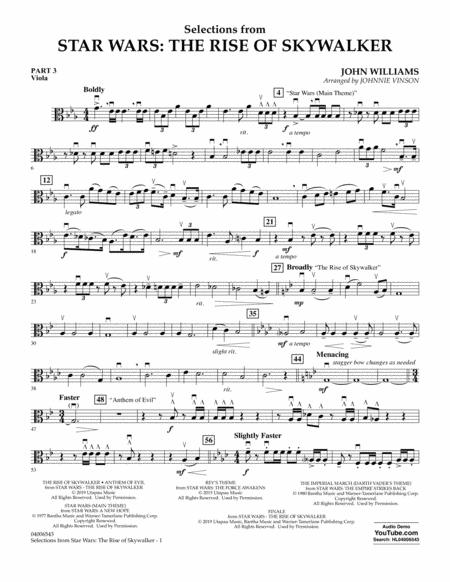 Free Sheet Music Selections From Star Wars The Rise Of Skywalker Pt 3 Viola