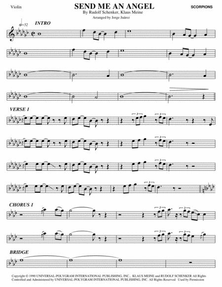 Send Me An Angel Violin Sheet Music