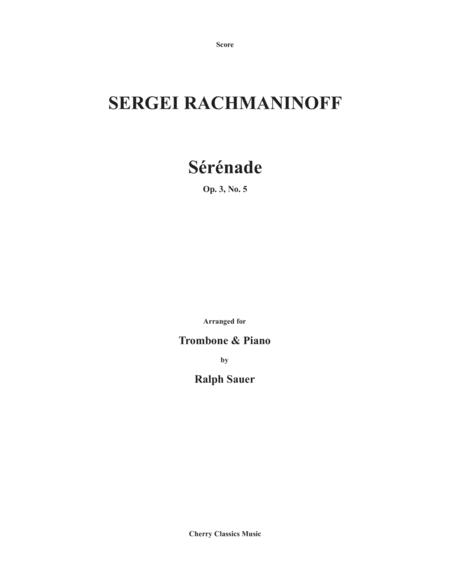 Free Sheet Music Serenade Opus 3 No 5 For Trombone And Piano