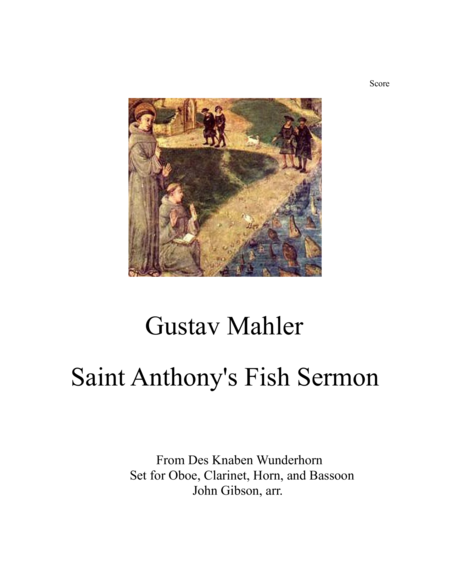 Free Sheet Music Sermon To The Fish For Woodwind Quartet