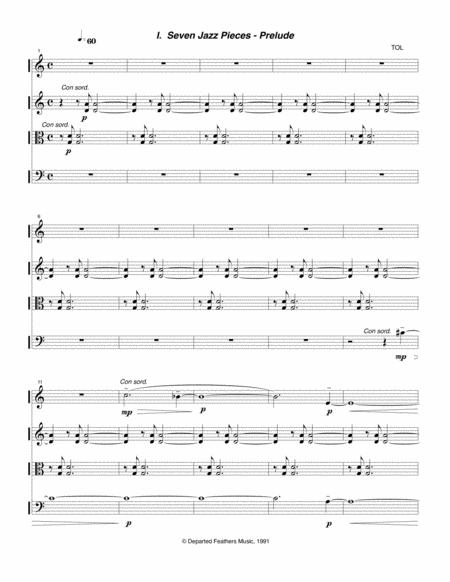 Free Sheet Music Seven Jazz Pieces 1990 91 Violin 2 Part