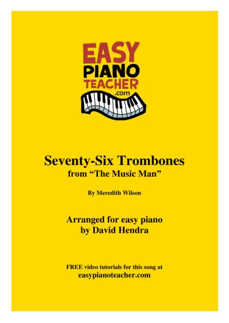 Seventy Six Trombones From The Music Man Very Easy Piano With Free Video Tutorials Sheet Music