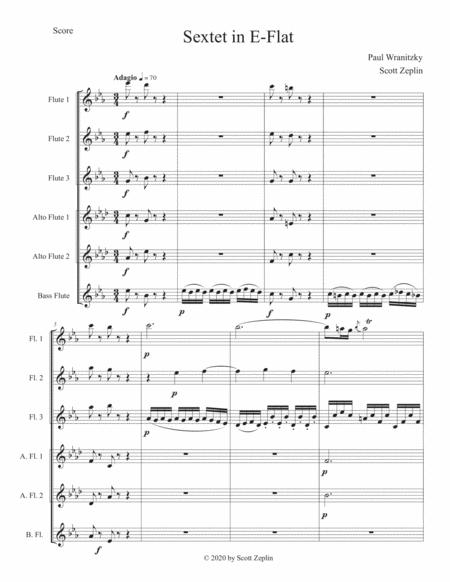 Free Sheet Music Sextet In E Flat