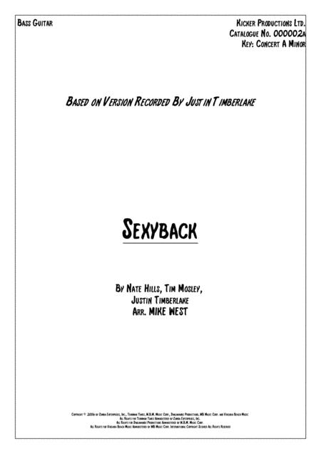 Sexyback Bass Guitar Sheet Music