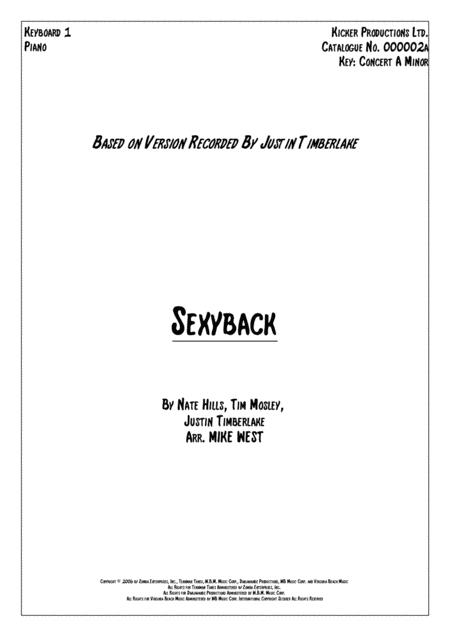 Free Sheet Music Sexyback Keyboard 1