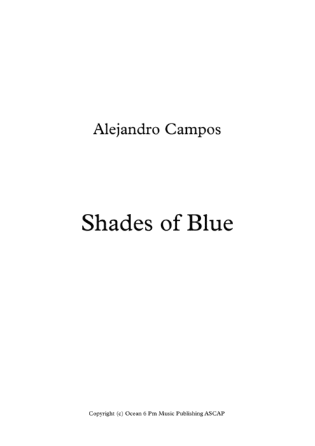 Free Sheet Music Shades Of Blue