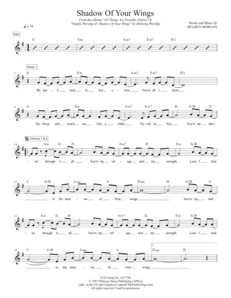 Shadow Of Your Wings Sheet Music