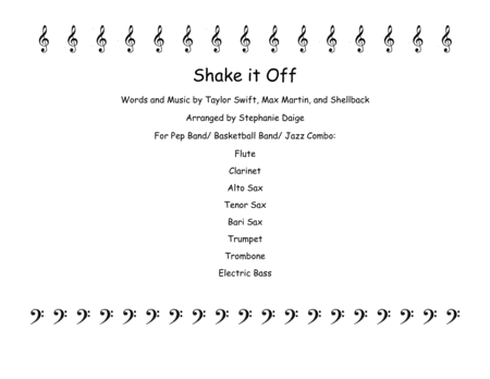 Shake It Off For Pep Band Basketball Band Sheet Music