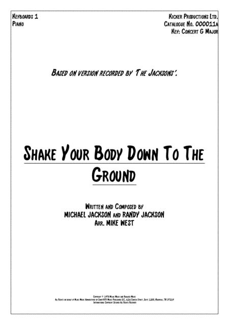 Shake Your Body Down To The Ground Keyboards 1 Sheet Music