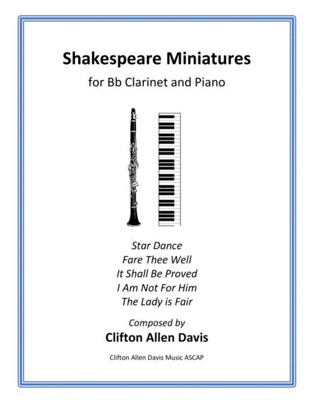 Free Sheet Music Shakespeare Miniatures For Bb Clarinet And Piano