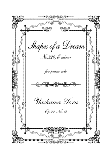 Shapes Of A Dream No 220 E Minor Op 77 No 12 Sheet Music