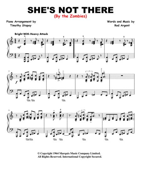 Free Sheet Music She Not There