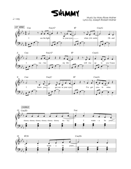 Free Sheet Music Shimmy