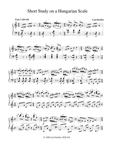 Short Study On A Hungarian Scale Sheet Music