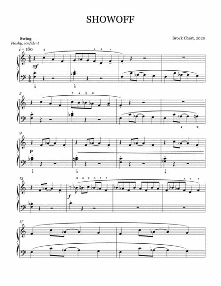 Show Off Early Intermediate Jazz Piano Solo Sheet Music