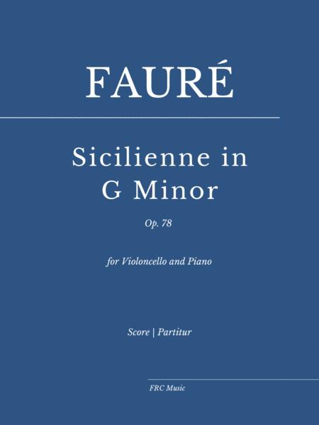 Free Sheet Music Sicilienne In G Minor Op 78 For Violoncello And Piano